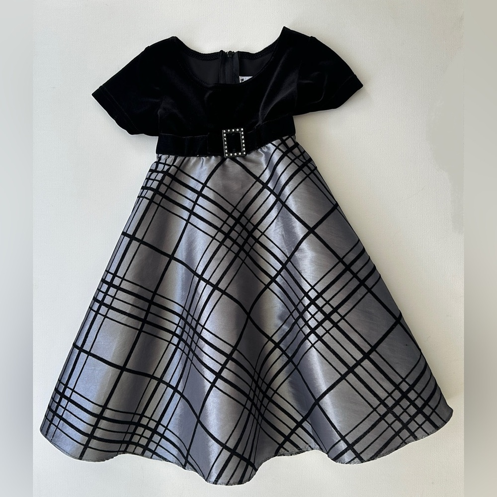 Good Lad girl’s Fit and Flare Formal Dress with Flutter Sleeves.